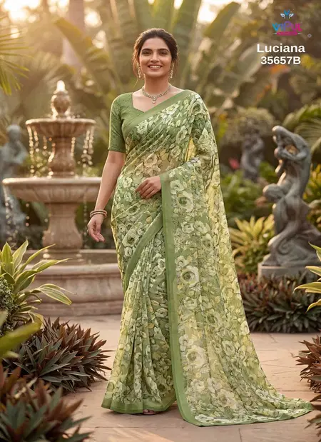 Luciana 35657 A To D By Vipul Weightless Printed Saree Bulk Orders In India